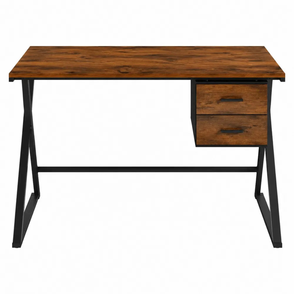 Scrivania in legno e metallo con cassetti 120x60x75 cm