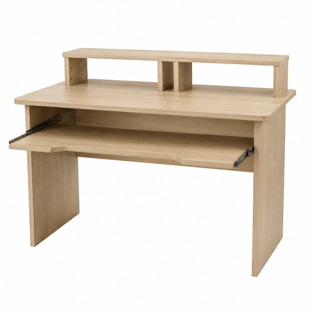 Scrivania in legno MDF con ripiano estraibile