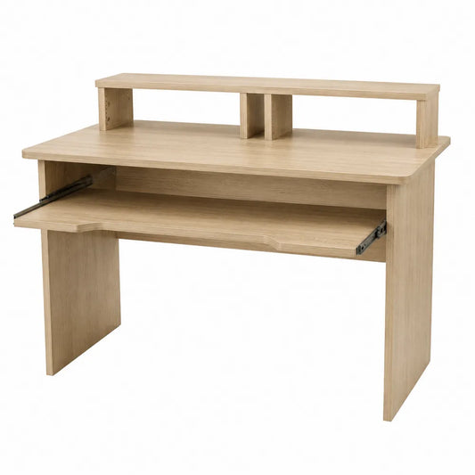 Scrivania in legno MDF con ripiano estraibile